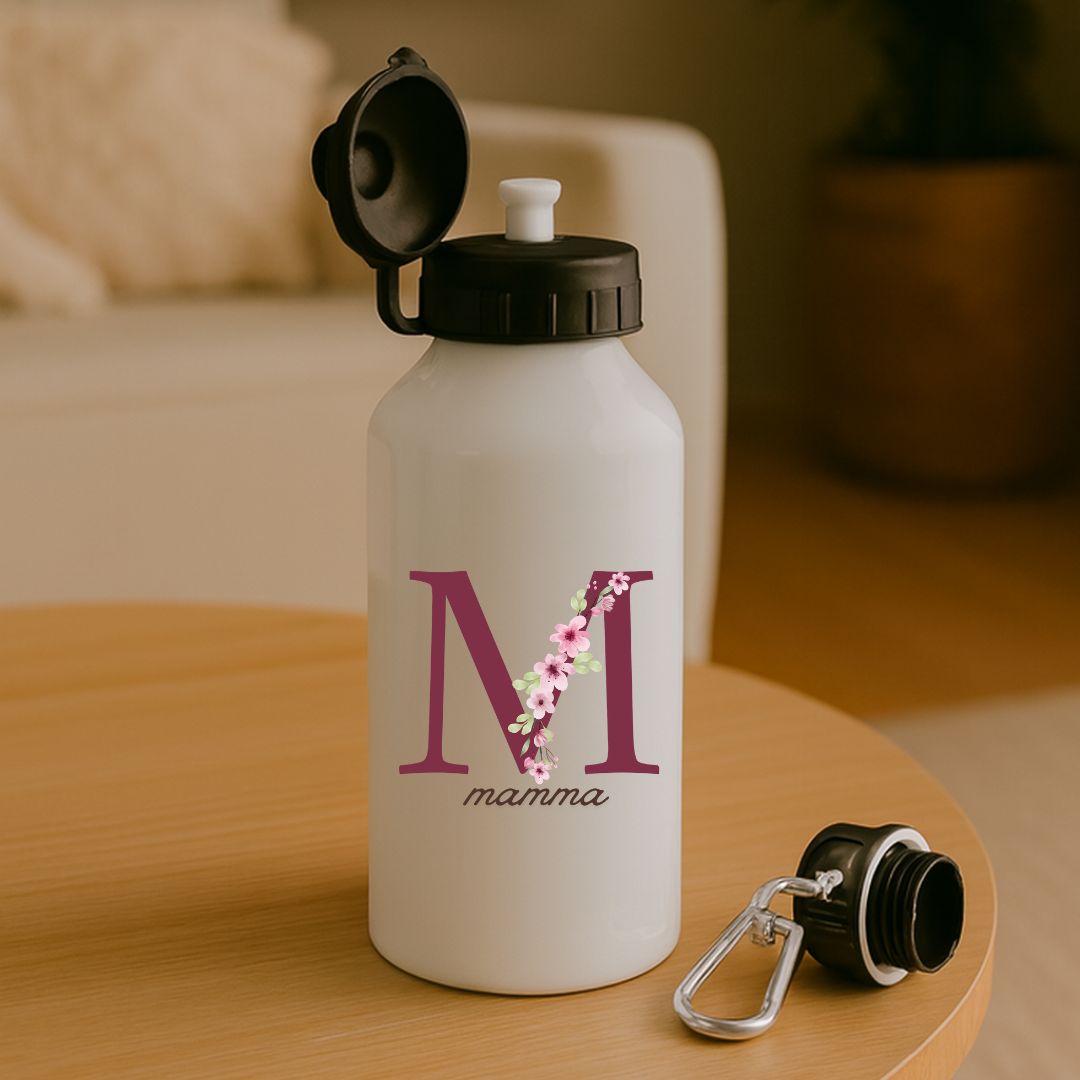 Mammaflaske – M med blomster – 500ml - masdam.cheer