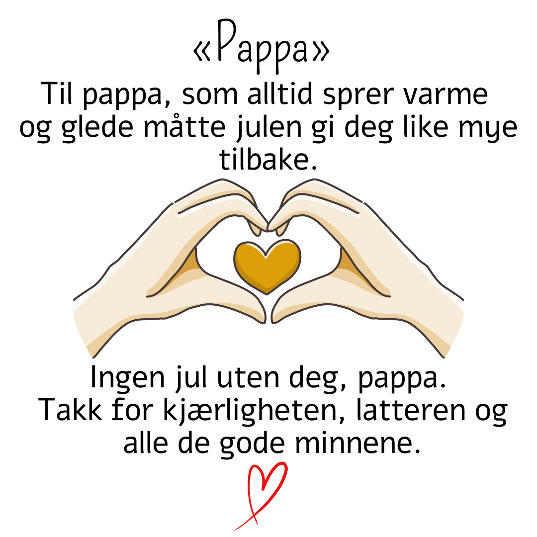 Personlig julekopp – Til Pappa (egen tekst eller standard hilsen) - masdam.cheer