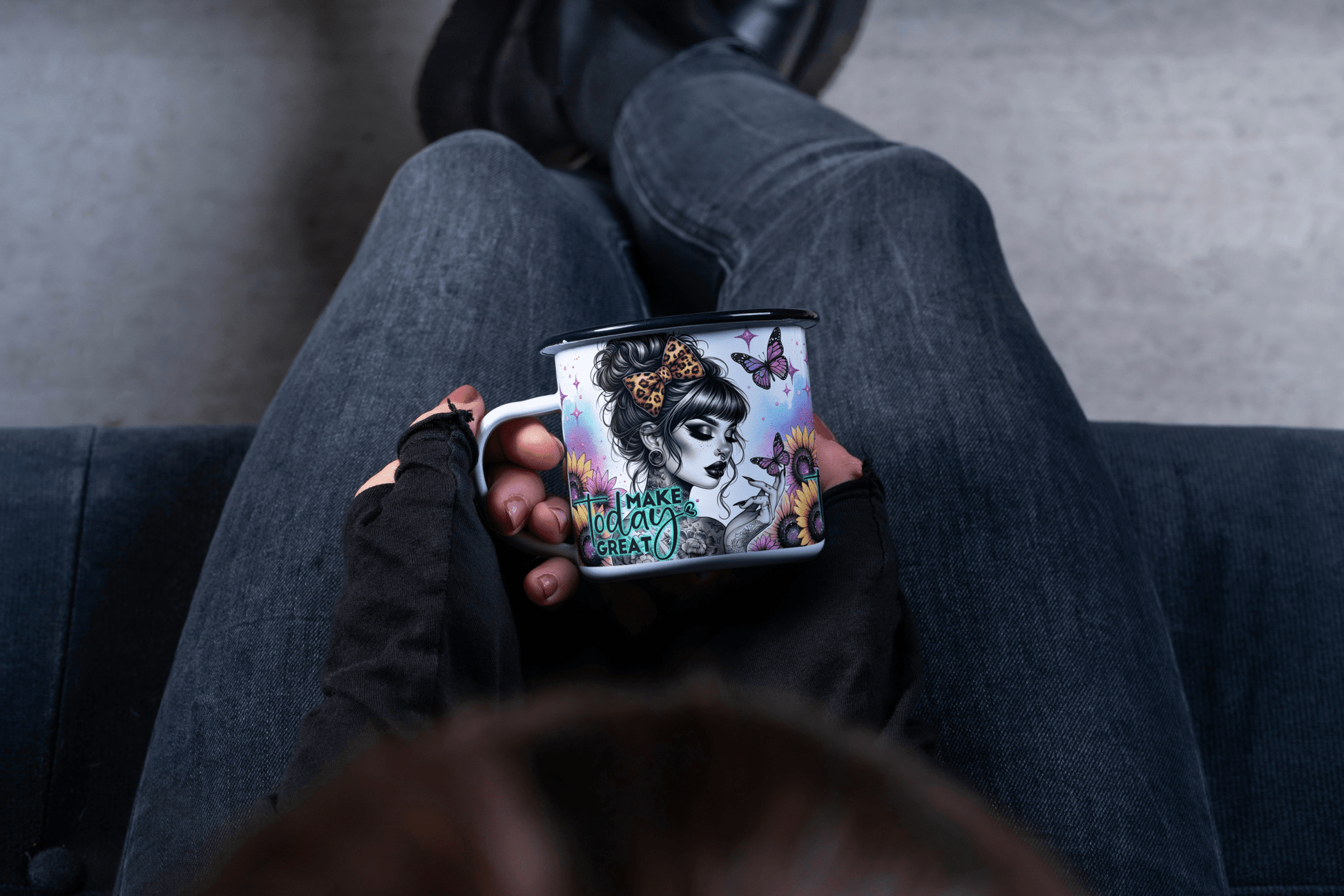 Make Today Great – Emaljekopp med Sort Kant - masdam.cheer