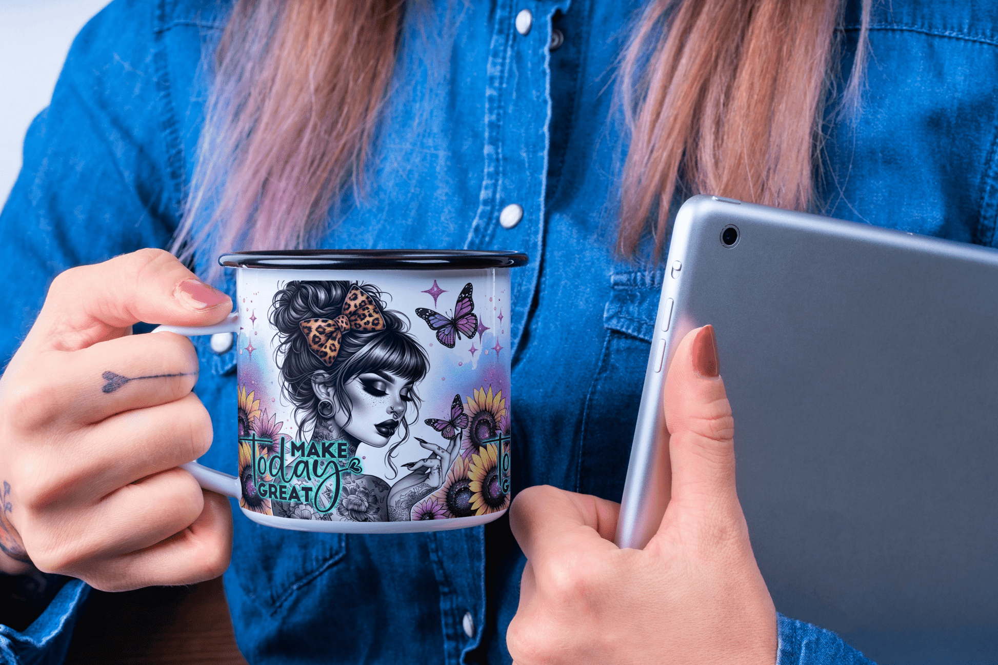 Make Today Great – Emaljekopp med Sort Kant - masdam.cheer