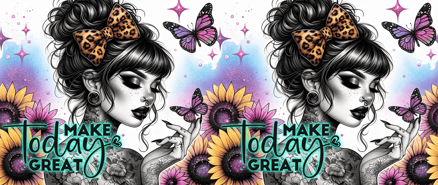 Make Today Great – Inspirasjonskopp med Sommerfugler og Solsikker - masdam.cheer