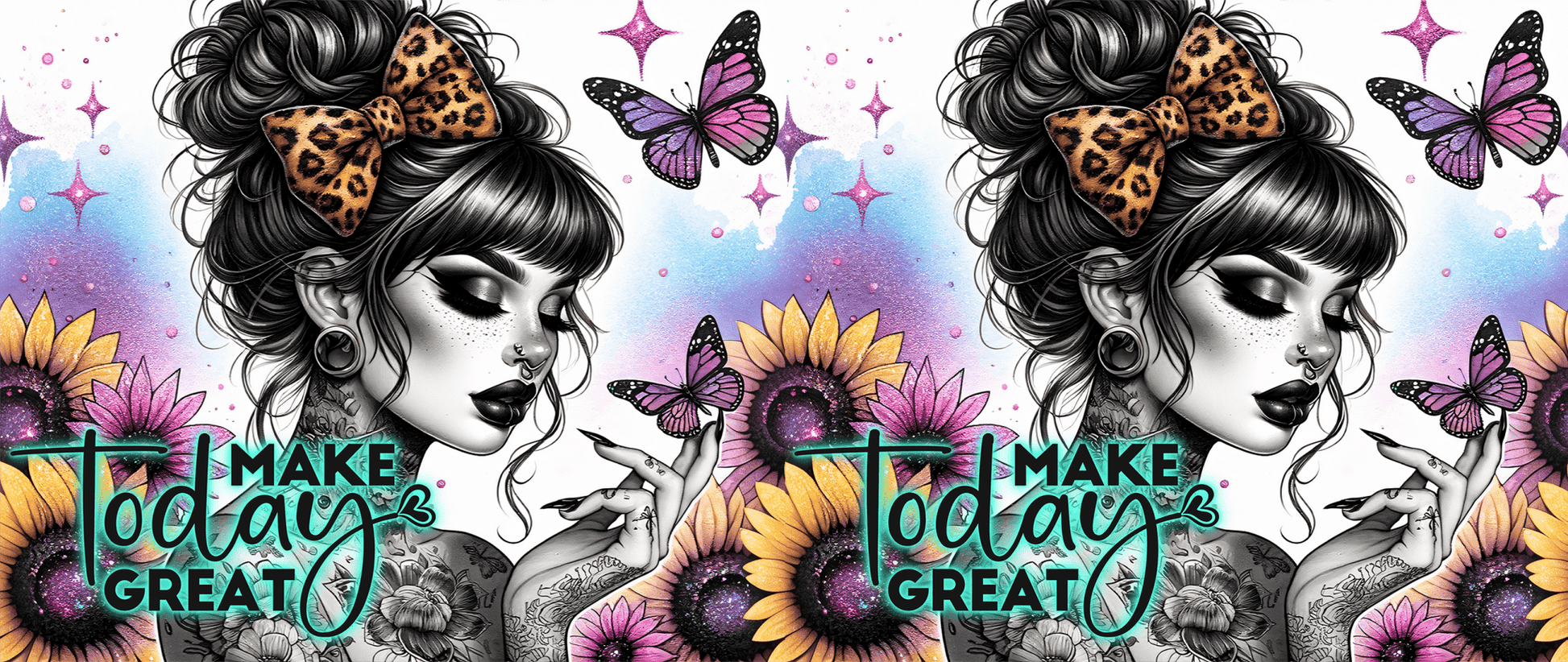 Make Today Great – Inspirasjonskopp med Sommerfugler og Solsikker - masdam.cheer