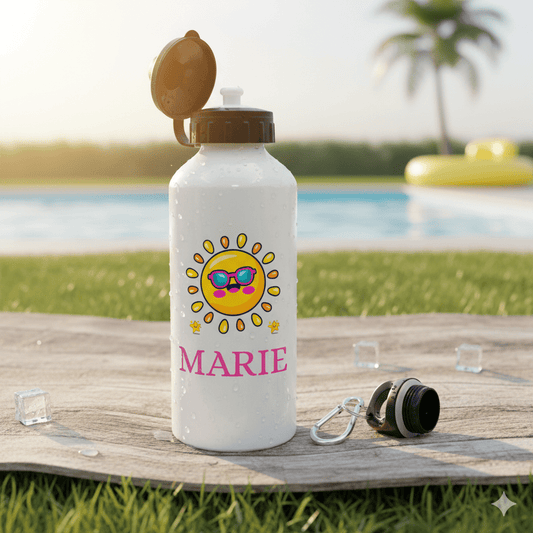 Personlig drikkeflaske 500 ml i aluminium – Med navn | Perfekt gave til barn og voksne - masdam.cheer