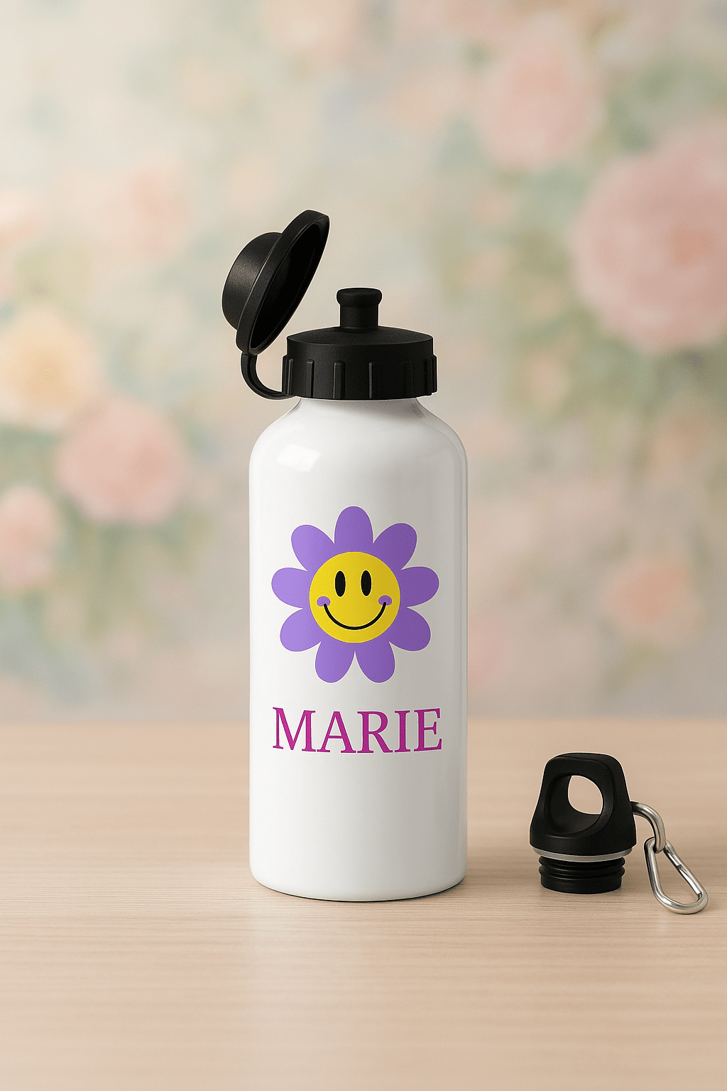 Personlig drikkeflaske 500 ml i aluminium – Med navn | Perfekt gave til barn og voksne - masdam.cheer