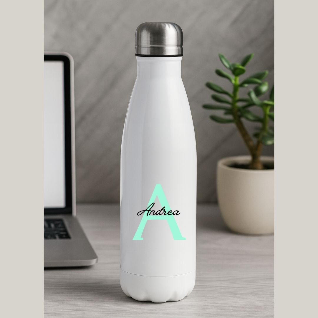 Personlig drikkeflaske med bokstav og navn – Tilpasset design - masdam.cheer