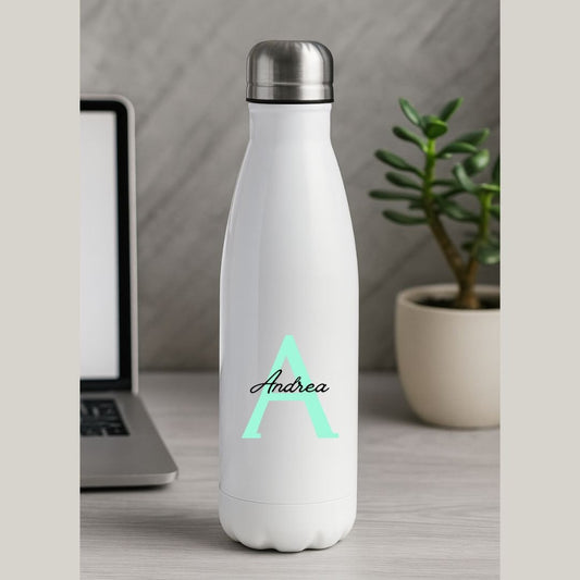 Personlig drikkeflaske med bokstav og navn – Tilpasset design - masdam.cheer