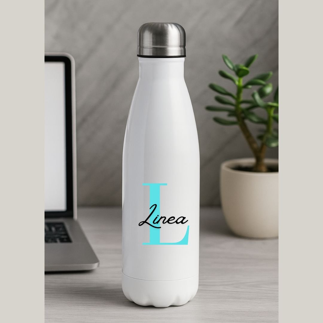 Personlig drikkeflaske med bokstav og navn – Tilpasset design - masdam.cheer