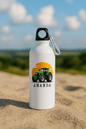 Personlig drikkeflaske med navn – Traktor og solnedgang (400 ml) - masdam.cheer