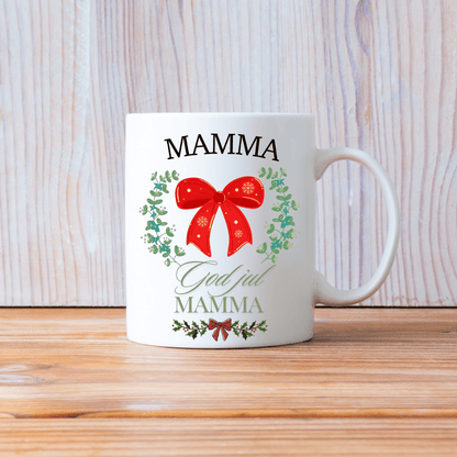 Personlig “God Jul Mamma” kopp – Julegave med koselig design og varm tekst - masdam.cheer