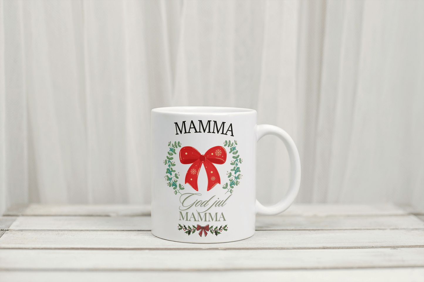 Personlig “God Jul Mamma” kopp – Julegave med koselig design og varm tekst - masdam.cheer