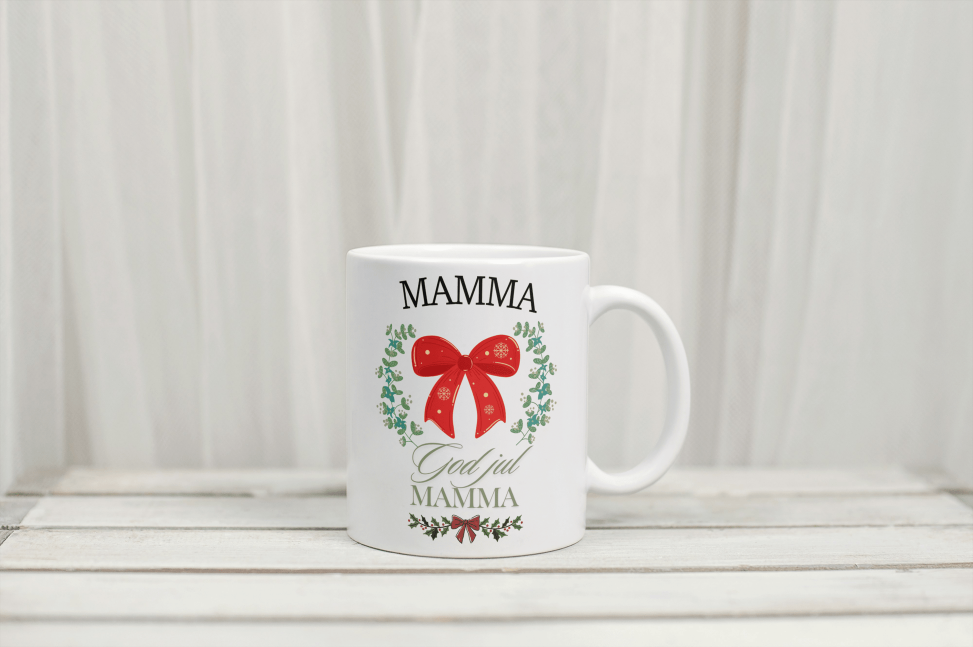 Personlig “God Jul Mamma” kopp – Julegave med koselig design og varm tekst - masdam.cheer
