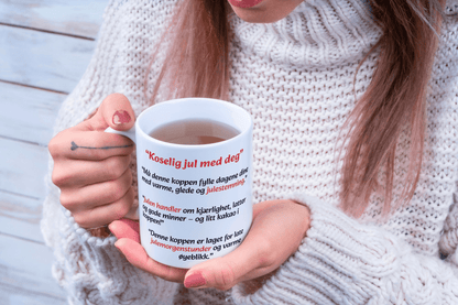 Personlig juledesign - kopp – “Koselig jul med deg” - masdam.cheer