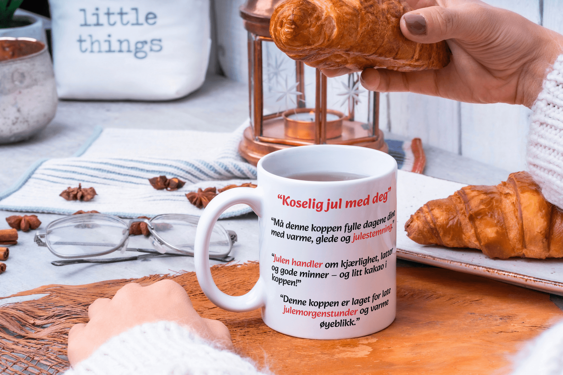 Personlig juledesign - kopp – “Koselig jul med deg” - masdam.cheer