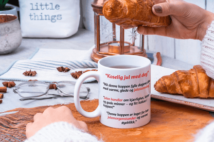 Personlig juledesign - kopp – “Koselig jul med deg” - masdam.cheer
