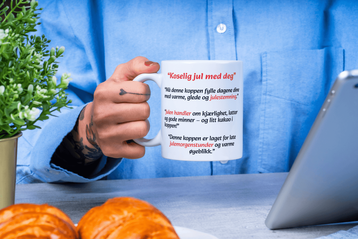 Personlig juledesign - kopp – “Koselig jul med deg” - masdam.cheer