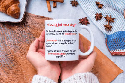Personlig juledesign - kopp – “Koselig jul med deg” - masdam.cheer