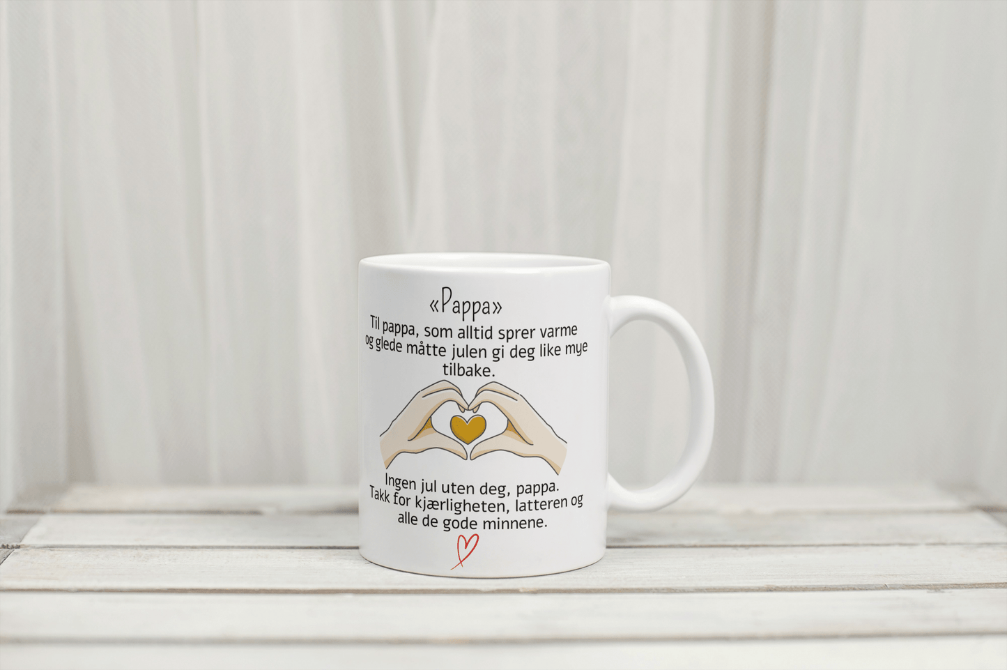 Personlig julekopp – Til Pappa (egen tekst eller standard hilsen) - masdam.cheer