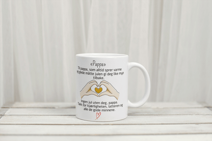 Personlig julekopp – Til Pappa (egen tekst eller standard hilsen) - masdam.cheer