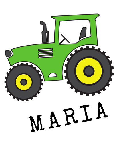 Personlig kopp med grønn traktor – Gave med navn til barn eller traktor - fan - masdam.cheer