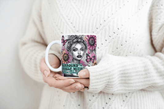 Positive Vibes Only" Mug - 11 oz Motivational Ceramic Coffee Cup - masdam.cheer