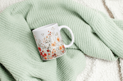 Sommereng i En Kopp – Villblomster på Klassisk Hvit Keramikk - masdam.cheer