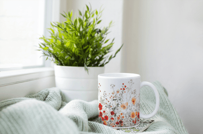 Sommereng i En Kopp – Villblomster på Klassisk Hvit Keramikk - masdam.cheer