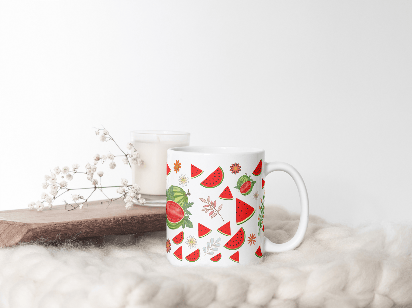 Vannmelon - kopp – Fargerik og Sommerlig Design (11 oz) - masdam.cheer
