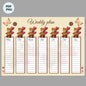 Weekly Planner Printable | Digital PNG & PDF | Weekly Schedule Template | To - Do List | Homeschool / School Schedule | Minimalist A4 Design - masdam.cheer