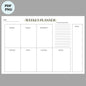 Weekly Planner – Printable PDF & PNG | Minimalist Digital Download (A4 Size) - masdam.cheer